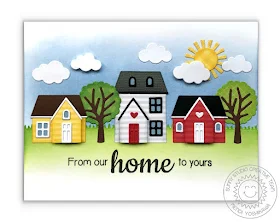 Sunny Studio Stamps: From Our Home To Yours House Card featuring Comic Strip Everyday Dies