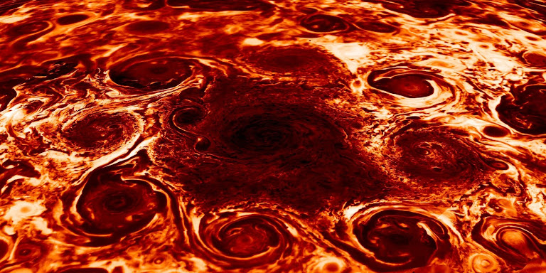 Jupiter's north pole seen by Juno spacecraft Jupiter's north pole seen by Juno spacecraft