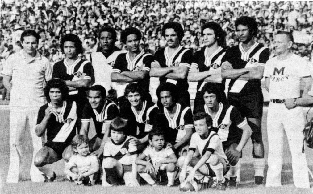 Pelezinho, Rômulo, Bife, Pastoril e Traíra no Campeonato Nacional de 1976 no Estádio Verdão lotado