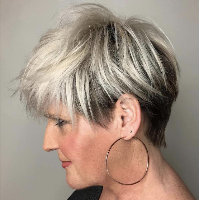 short hairstyles for older women 2019