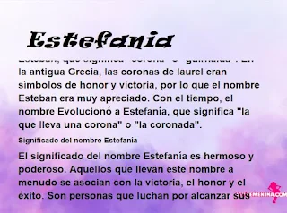 significado del nombre Estefania