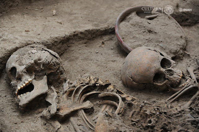 2,500-year-old mutliple burial with interlocked skeletons found in Mexico