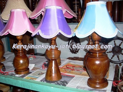 Jual Lampu  Meja Kayu  Jati  Kerajinan  Kayu  Jati 