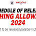 Schedule of Release of Clothing Allowance 2024 (Possibly in 2 Tranches)