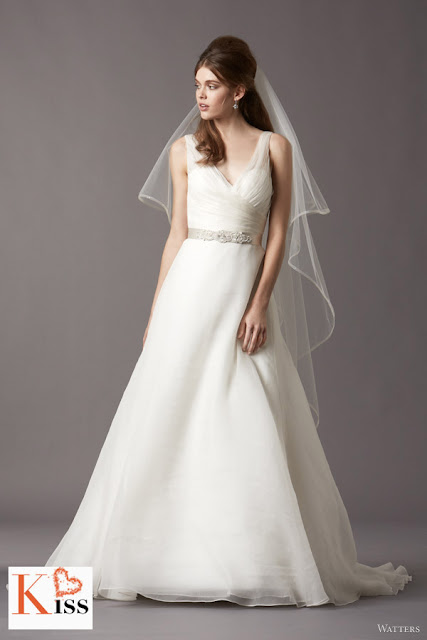 Watters 2013 Spring A-line organza Wedding Dresses