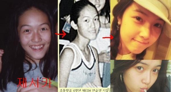 I think she had plastic surgery in nose.. Second,, Jessica.