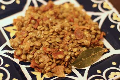 spanish  lentils