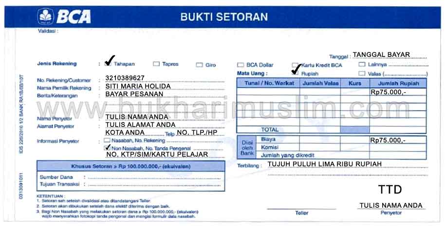 Contoh Cek Bank Bri Yang Asli - Contoh Jos