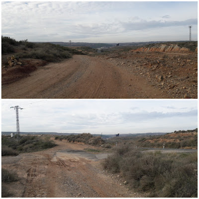 Camino de Santiago de Compostela, Candasnos en Bujaraloz, camino en dirección a Peñalba