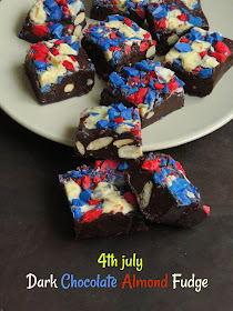 4th july dark chocolate almond fudge