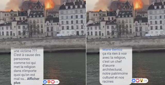 Muslims celebrate as blaze destroys Notre Dame 