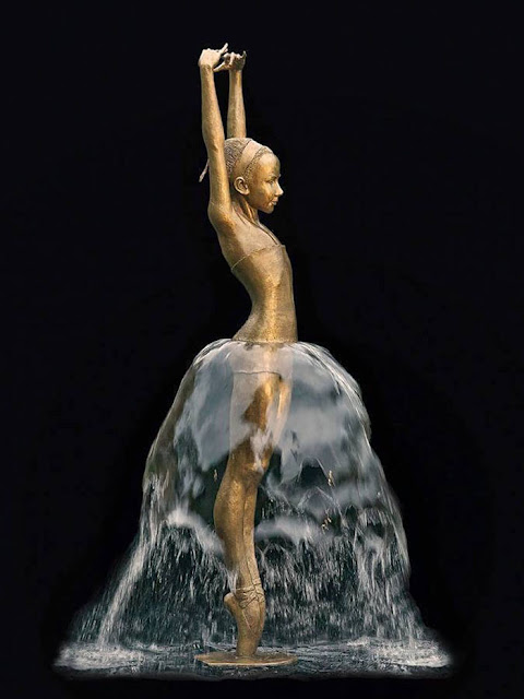 bronze fountain sculpture