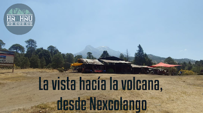 La vista a la Iztaccihuatl desde Nexcoalango