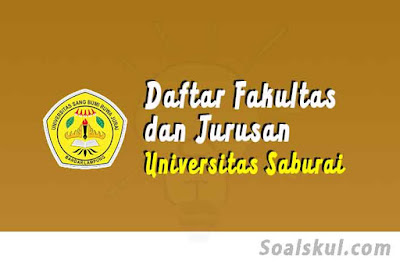 daftar fakultas jurusan universitas saburai