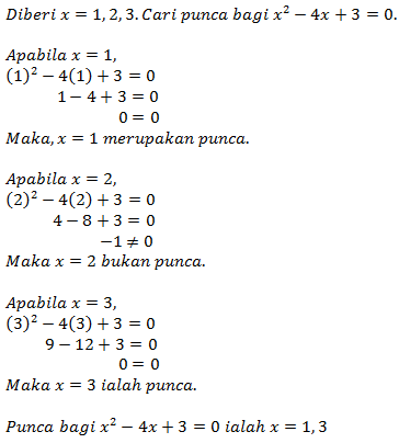 Matematik Tambahan SPM : Bab 2 : Persamaan Kuadratik