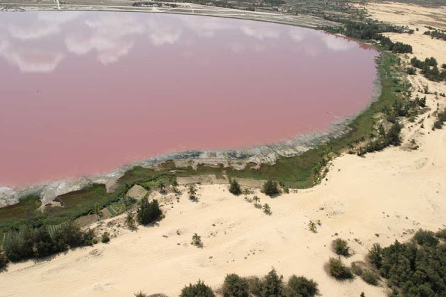 lake retba 9%5B1%5D بحيرة  ريتبا أو روز  بحيرة وردية تشعُر وكإنها كوب حليب ممزوج بالفرولة !!