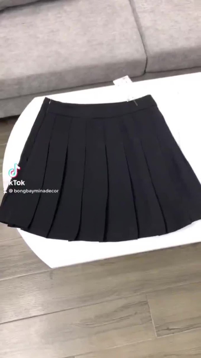 Chân Váy Xòe Xếp Ly Tennis Skirt Vải Cotton Dầy Dặn