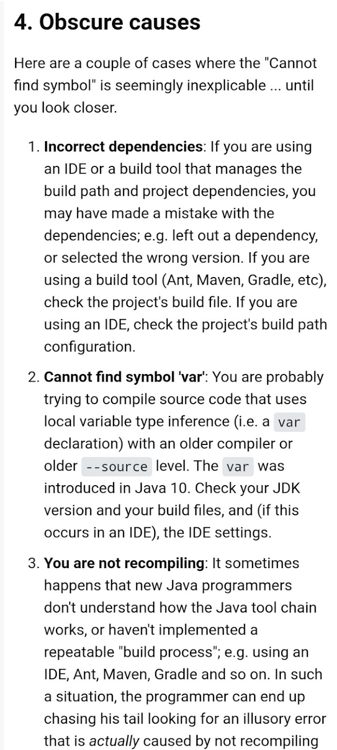 cannot find symbol java,Cannot find symbol Java error solution,Cannot find symbol Java for loop ,Cannot find symbol java ArrayList,Cannot find symbol java IntelliJ,Cannot find symbol java Scanner,Cannot find symbol variable java,Java cannot find symbol class in same package