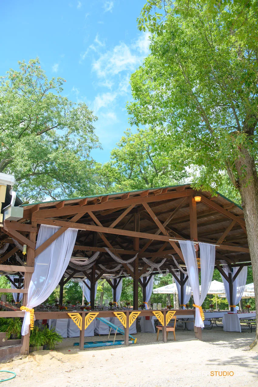 Outdoor Indian Wedding Decorations at German Park Kerala South Asian SudeepStudio.com Ann Arbor Indian Wedding Photographer