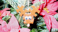 Puzzle Piece Reindeer Ornaments