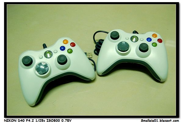 Microsoft Xbox360 & PC 兩用有線遊戲控制手把