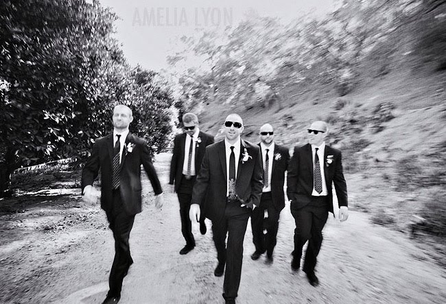 groomsmen walking