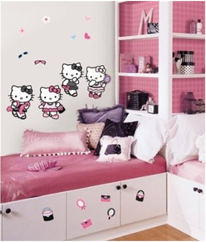 Ideas for decorating bedrooms with Hello Kitty . For all fans of Hello ...