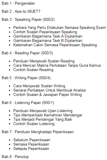 Malaysian University English Test, MUET, Exam, Peperiksaan, Bahasa Inggeris, Exam MUET, Speaking, Writing, Listening, Reading, STPM, Matriks, Pra Universiti, Form 6, Tingkatan Enam, Tips, Panduan MUET, Ebook, Electronic Book, Harga, Pengalaman, Kenangan, Lulus, Band 6 MUET, Universiti,