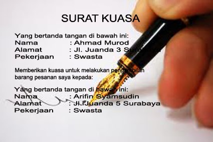 Contoh surat kuasa yang baik dan benar  Terus Mencari Ilmu