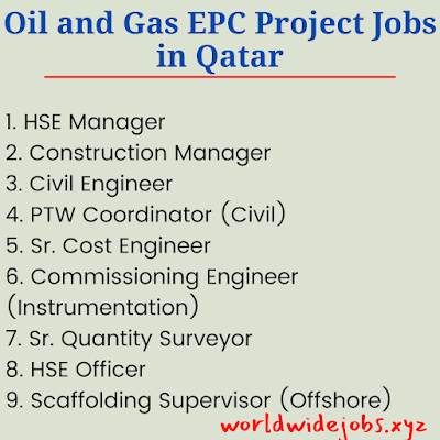 Oil and Gas EPC Project Jobs in Qatar