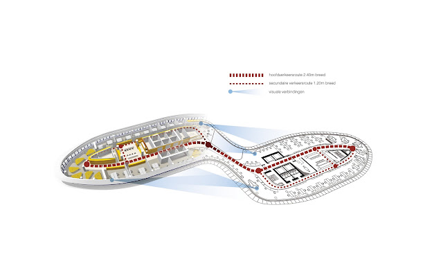 Floor plan of an office building