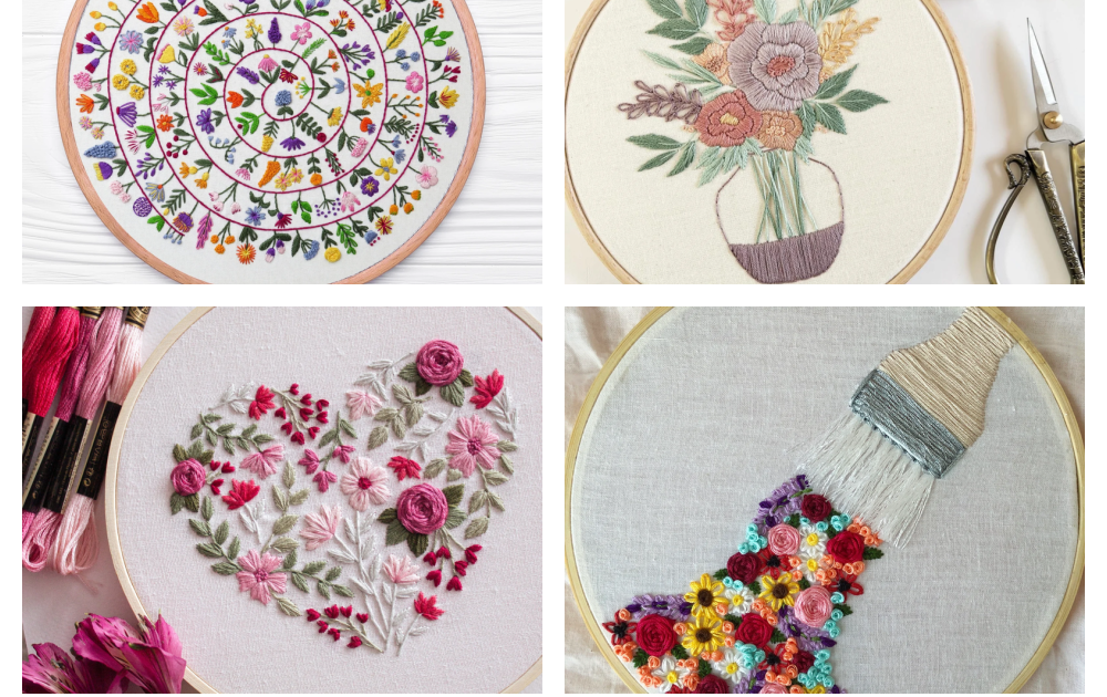 45+ Flower Embroidery Patterns (BEST Floral Hand Embroidery