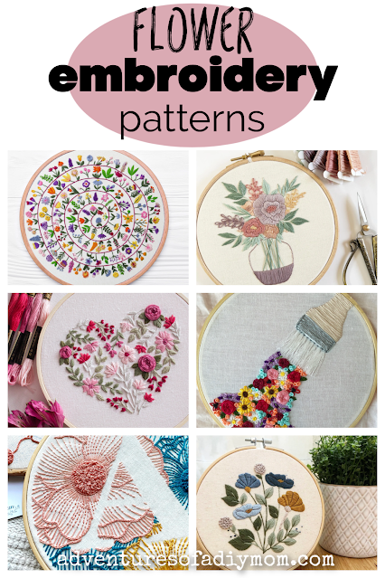 40+ Embroidery Patterns (EASY Patterns for Beginners!) - Adventures of a  DIY Mom