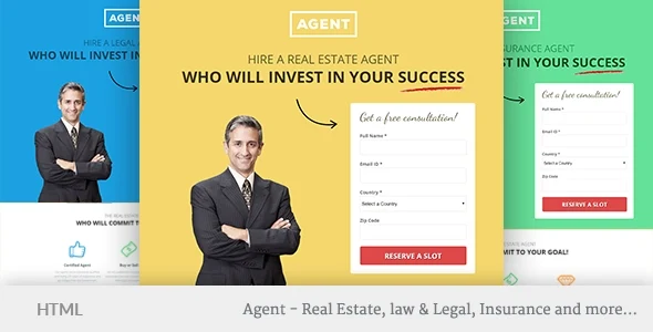 Download Agents Multipurpose Responsive Landing Page Template