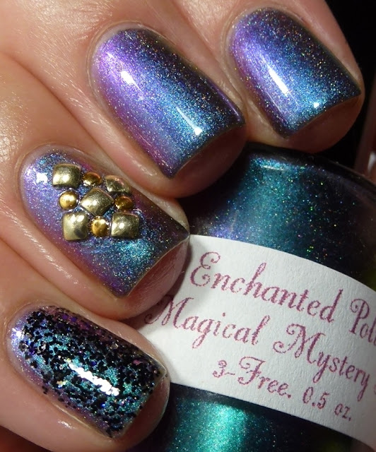 Magical Mystery Tour, Enchanted Polish, CrowsToes Triple Black Diamond, studs