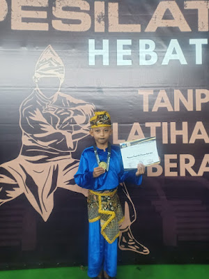 M. Arizqi Sabanna meraih juara 1 Pada Kejuaraan Pencak Silat Se-Priangan Timur