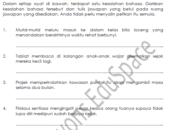 Fun Crayons EduSpace: Latihan Kesalahan Bahasa PT3 - Set 2 