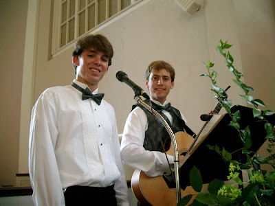 Kyle and I practicing before the wedding