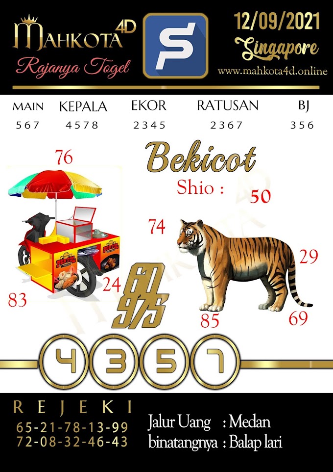 Syair Prediksi Jitu Singapore Pools - Togel SGP Minggu, 12 - September - 2021