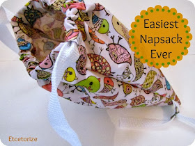 easy sewing project, how to make a backpack, how to make a napsack, DIY Bag