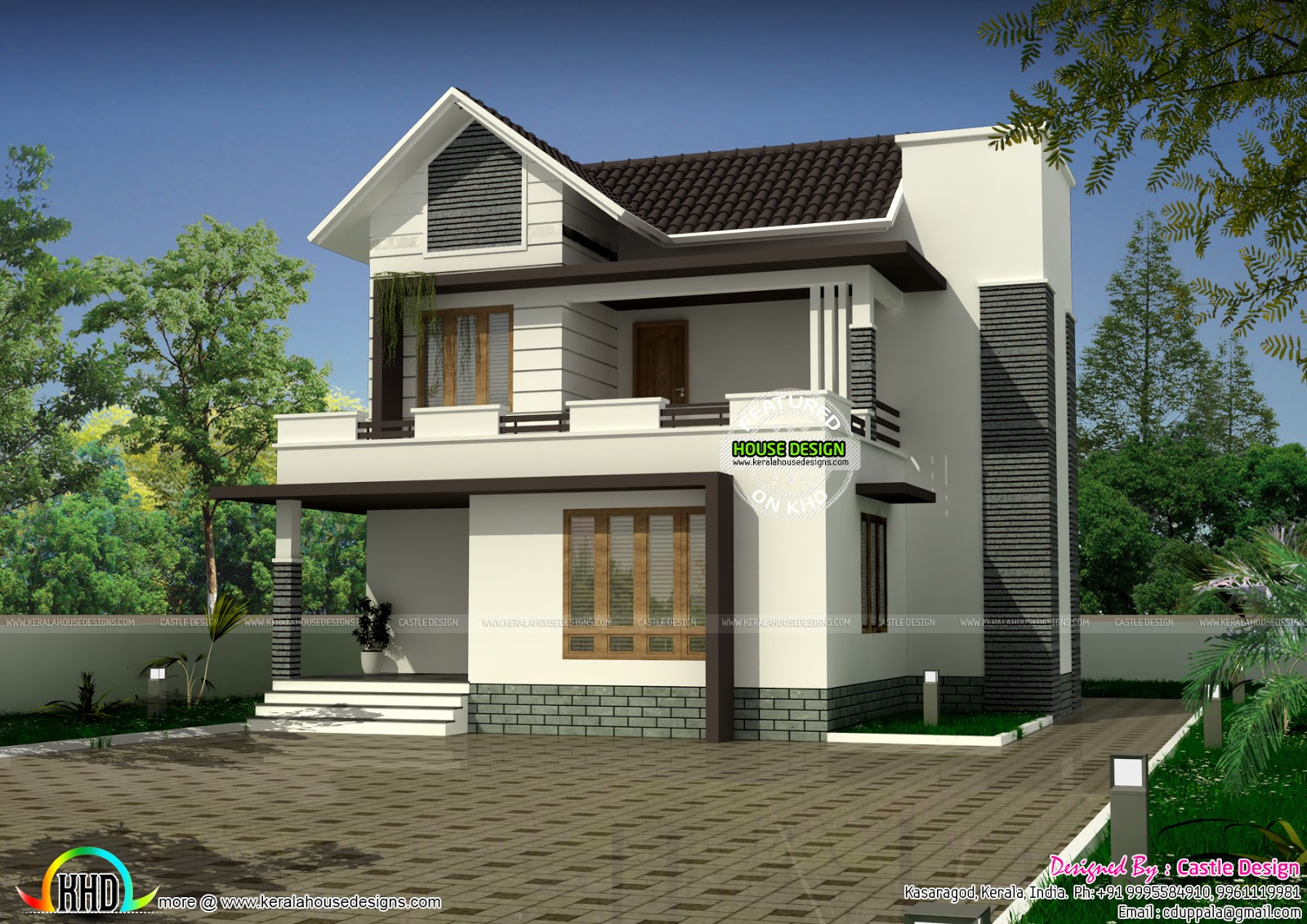 Modern 111 sq  m small house  plan  Kerala  home  design  and 