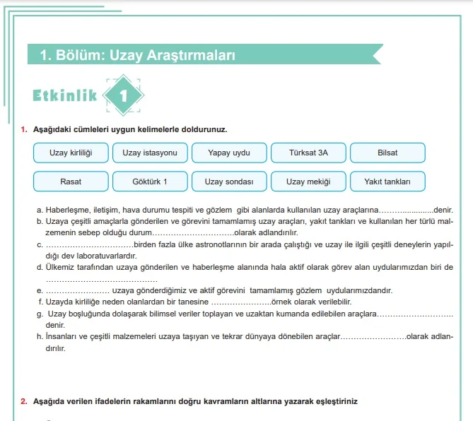 Uzay Araştırmaları Çalışma Kağıdı