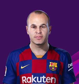 PES 2020 Faces Andrés Iniesta by Tathan