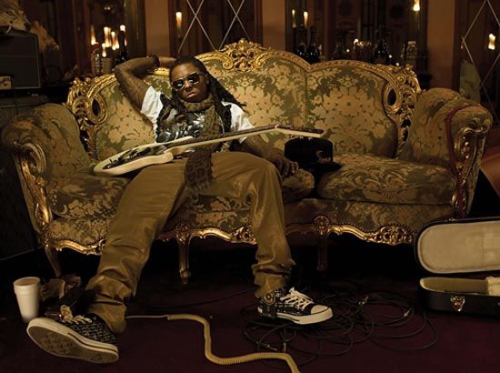 Foto do Lil Wayne na capa do álbum Rebirth