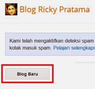 tombol buat blog baru untuk memulai