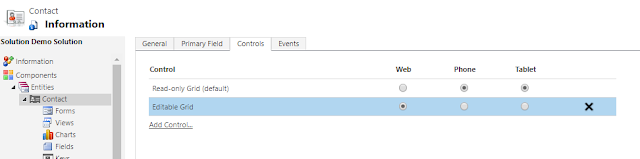 Editable Grid Configuration