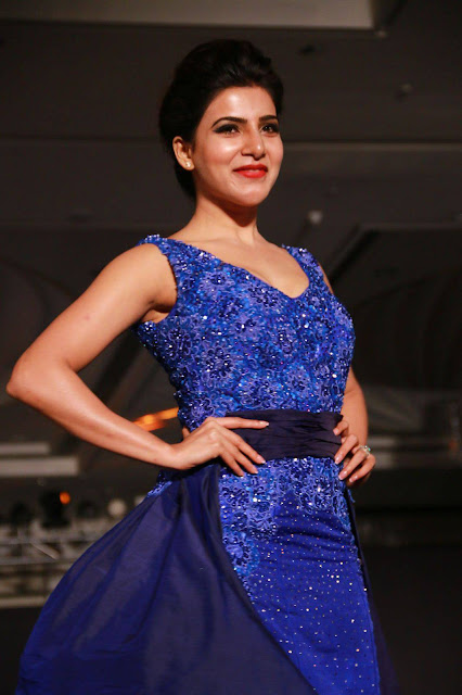 samantha latest images in long frock 