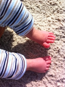 Charlie's Feet in the Sand