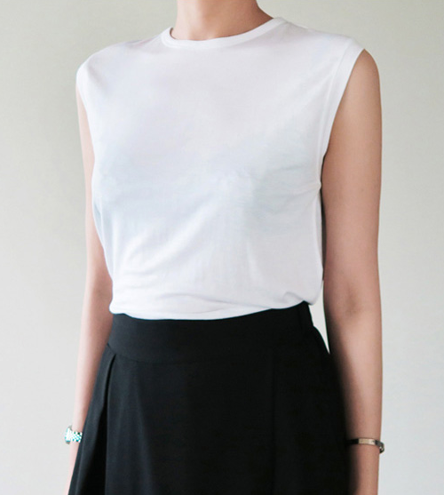 Sheer Sleeveless Shirt