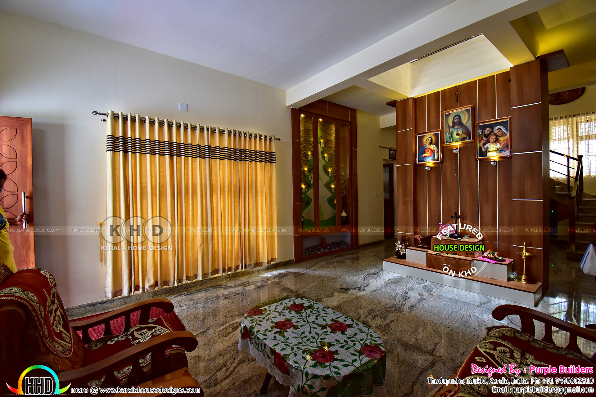 Interior finished 4 bedroom Kerala home plan Kerala home 